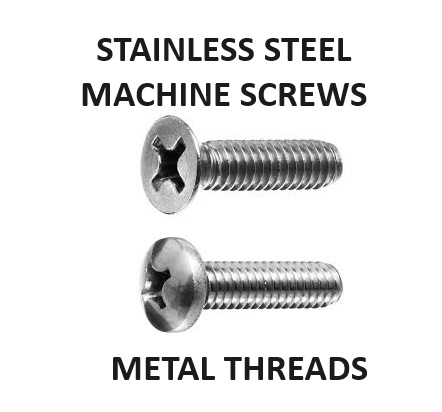 Stainless Steel Machine Screws / Metal Threads Pan Head and Phillips Head